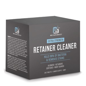 Mint Retainer Cleaner, M3, Extra Strength Cleaning Tablets for Retainers, Dentures, Night Guards, Kills 99% of Germs & Removes Stains - 1 of 4