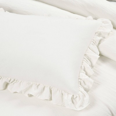 White Polyester Ruffled Twin Daybed Comforter Set