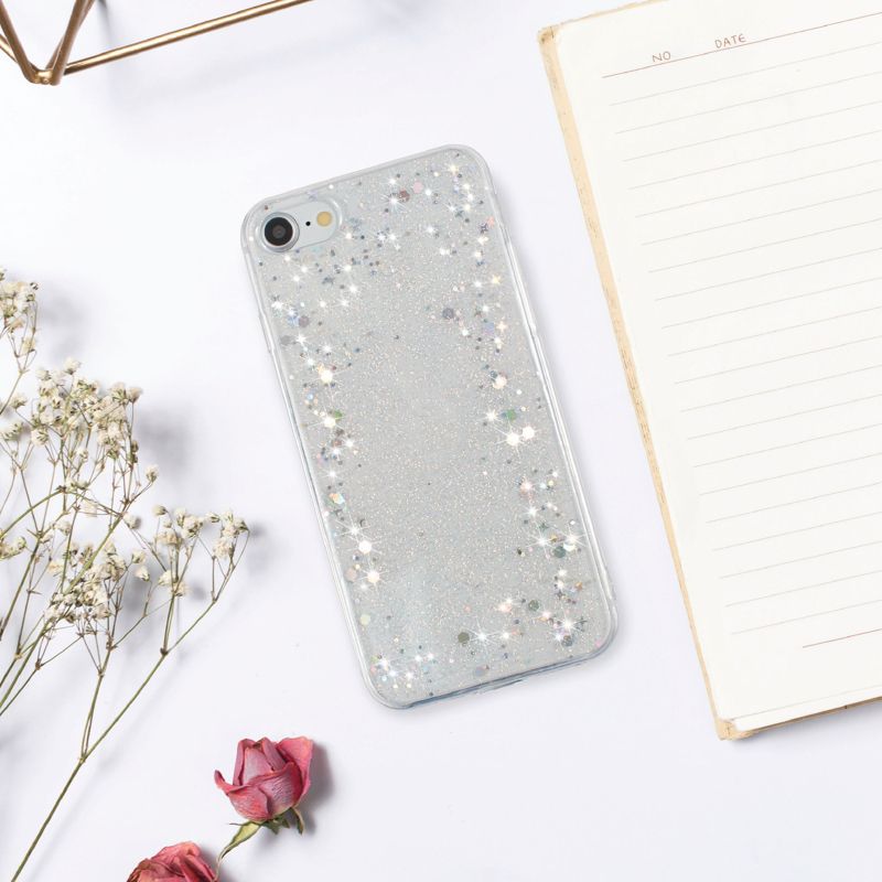 Insten Glitter Case For iPhone, Iridescent Holographic Stars Style Bling Sparkle Crystal Soft TPU Cover, 3 of 8