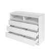NicBex Dresser with 6 Drawers and LED Lights White - 3 of 4