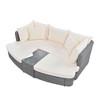 YOOCOZZ PE Wicker Rattan Patio 6-Piece Conversation Round Sofa Set with Coffee Table - 4 of 4