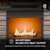 EAGLE PEAK Smokeless Rectangular Propane Gas Fireplace with Rain Cover & Auto Ignition 50,000 BTU for Outside Patio - 3 of 4