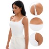 INSPIRE CHIC Women's Square Neck Cami Vest Shelf Bra Adjustable Spaghetti Strap Tank Camisoles - 3 of 4