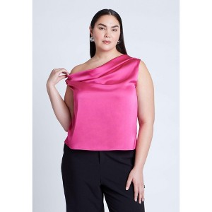 ELOQUII Women's Plus Size Twisted Satin Top - 1 of 4
