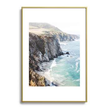 Bree Madden Big Sur 13"x19" Gold Metal Framed Art Print - Deny Designs