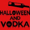 Men's Design By Humans Halloween and Vodka By melcu Tank Top - image 2 of 3