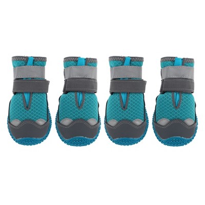 Unique Bargains Pet Footwear Dog Boots Lake Blue 4 Pcs