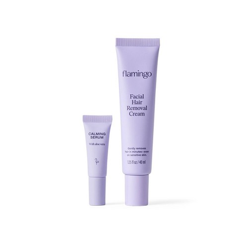 Flamingo Face Hair Removal Cream With Aloe Vera Calming Serum