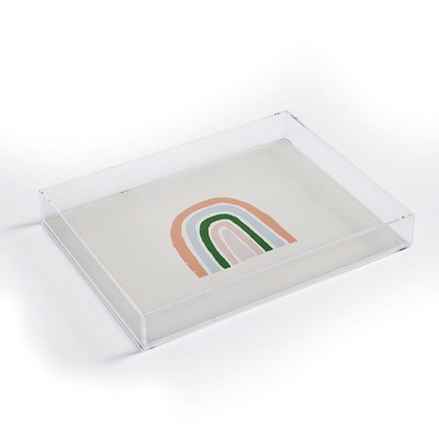 Hello Twiggs Pink Rainbow Small Acrylic Tray - Deny Designs