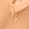 Black Bow Jewelry 3mm, 14k Yellow Gold Diamond-cut Hoops, 25mm (1 Inch) - 3 of 4