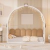 Twin Size Daybed with Trundle Bed, Extendable Daybed with Arched Roof, Platform Bed Frame, Wood Slats Support, No Box Spring Required - 2 of 4