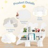 Arceso  Kids Bookshelf, Toddler Bookshelf for Kids, Baby Montessori Bookshelf and Toy Storage, Wooden Kids Bookcase, Book Shelf White - 4 of 4