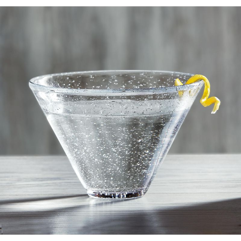 tagltd Bubble Clear Glass Stemless Glass Martini, 9.0 oz, Dishwasher Safe, 2 of 5