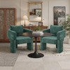 Dolonm 28.5 in.Chenille Accent Chair with Removable Pillow, 3 Legs Compact Armchair for Small Spaces - 2 of 4