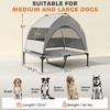 Elevated Dog Bed with Removable Canopy, Portable Outside Raised Pet Cot with Cooling Pad, Storage Bag - 3 of 4