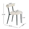 Bundle of Two Blue Fabric Dining Chairs Without Armrests - 3 of 3