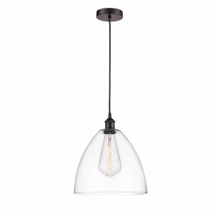 Edison Dome - 1 Light Cord Hung Mini Pendant In Industrial Style-13.75 Inches Tall and 12 Inches Wide - 1 of 1