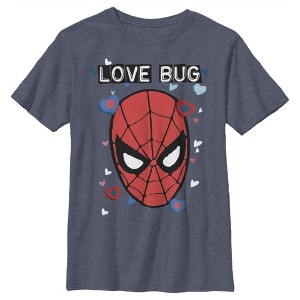 Boy's Marvel Spider-Man Candy Heart Love Bug T-Shirt - 1 of 3