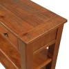 PAGED Entryway Table Narrow Console Table Classic Sofa Table with 3 Storage Drawers and 2 Shelves for Living Room, Entrance - 4 of 4