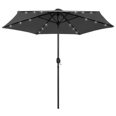 Garden Parasol Anthracite Polyester fabric, aluminum pole  vidaXL