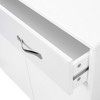 GlasFlength Decorative Storage Cabinets with three drawers and three shelves, for Living Room, Entryway, Kitchen, White, 33.7"*15.74"*32.08" - 4 of 4