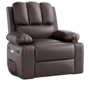 Electric Massage Recliner, Heat, 360° Swivel, Zero Gravity, 400lb, PU - 1 of 4