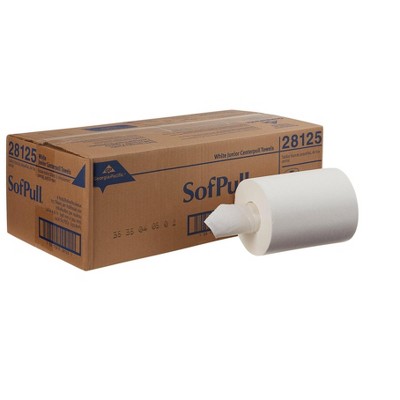 SofPull Paper Towel Roll, 1-Ply, White, 275 Sheets, 8 Count