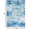 5'x7' Rug, Anti-Slip Backing Abstract Area Rug, Stain Resistant Rugs for Living Room, Kids Room, Foldable Machine Washable Area Rug - 2 of 4