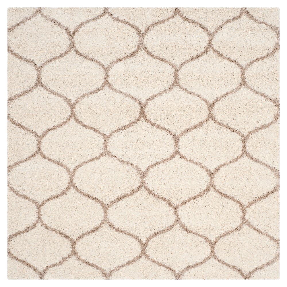 7'x7' Square Kamila Area Rug Ivory/Beige - Safavieh