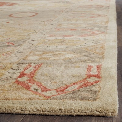 Heirloom Beige Round Hand-Tufted Wool Area Rug - 8'3" x 11'