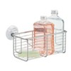 iDESIGN Classico Bathroom Shower Suction Caddy Basket for Shampoo Conditioner Soap Silver - 2 of 3