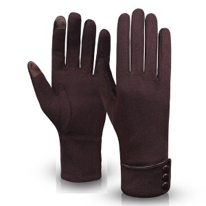 HTUTWOO Winter Gloves for Women, Touch Screen Texting Warm Gloves with Thermal Soft Lining for Outdoor Activities and Cold Weather Commuter - 1 of 4