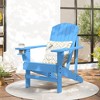 Oversized Adirondack Chair, Outdoor Fire Pit and Porch Seating, Classic Log Lounge w/ Built-in Cupholder - 2 of 4