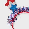 Americana Star and Tinsel Headband - Red/White/Blue - 3 of 3