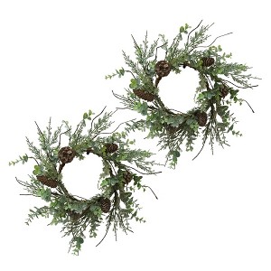 Whisen D24" Foliage/Cedar Christmas Wreath - 1 of 4