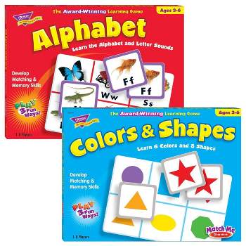 Trend Enterprises Match Me Games Set of 2 - Alphabet & Color and Shapes