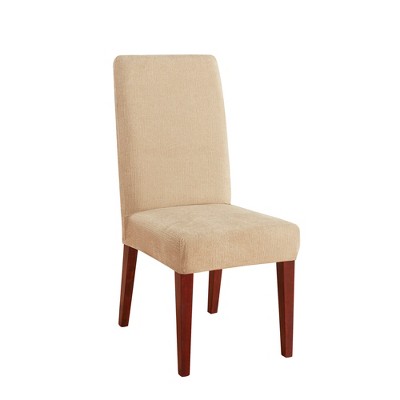 Stretch Chenille Dining Chair Slipcover Tan - Sure Fit