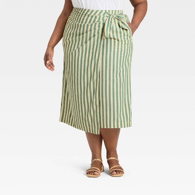 Women's Midi Wrap Skirt - Universal Thread™