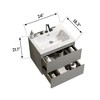 NicBex Floating Bathroom Vanity with Sink and Faucet Holes,Bathroom Sink Vanity with 2 Drawers,Oak/Walnut/White/Gray - 3 of 4