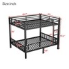 NicBex Bunk Bed with Ladder,Metal Bunk Bed Frame with Safety Guardrail and Slats Support for Kids Teens Dorm Rooms,Black - 3 of 4
