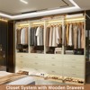 Aheaplus 24'' Freestanding Closet Organizer System with Hanging Rods and Drawers - 2 of 4