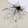 Unique Bargains Floral Bow Pattern Hair Clip 7.87"x1.77"x12.20" White Blue 1 Pc - 4 of 4
