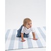 Wander & Roam Reversible Baby PlayMat - Large, Emerson Ikat + Jack Stripe Design - Rainwash Blue - 3 of 4