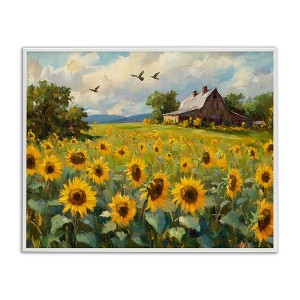 Stupell Industries Sunflower Farm Floral Field Framed Giclee Art - 1 of 4