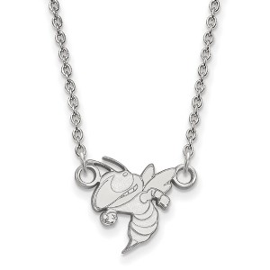 Black Bow Jewelry 14k White Gold Georgia Tech Yellow Jackets NCAA Necklace 18 Inch - 1 of 4