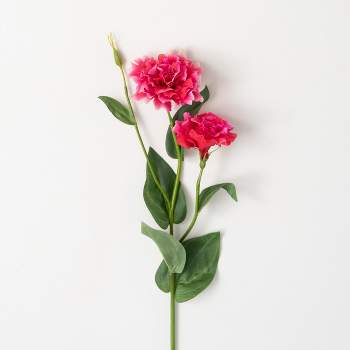 Sullivans Artificial Magenta Lisianthus Flower Stem 28"H Pink