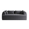 TIRAMISUBEST 78.7 inch Convertible Sleeper Sofa Bed Chenille Floor Lounge Couch with Cylindrical Pillow Side Pocket - 2 of 4
