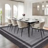 Modern Bordered Area Rug Washable Rug for Living Room - 2 of 4