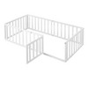 CAVINAS Twin Size Wood Montessori Bed,Modern Floor Bed Frame with Safety Fence and Door,Toddler Bed for Bedroom - 4 of 4