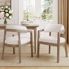 Christopher Knight Home Set of 2 Robert Upholstered Rubberwood Dining Chairs Beige/Light Brown - 2 of 4